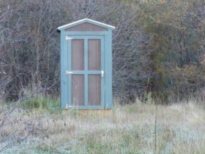 Union House outhouse where drillers and hydro thermal workers do their business