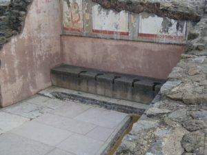 Public Outhouse Holes outside the Museo Gallo Romain in Vienne, France