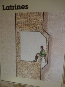 Diagram in a castle showing how the Outhouse works!