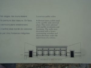 Information at the site of Vienne's toilets.